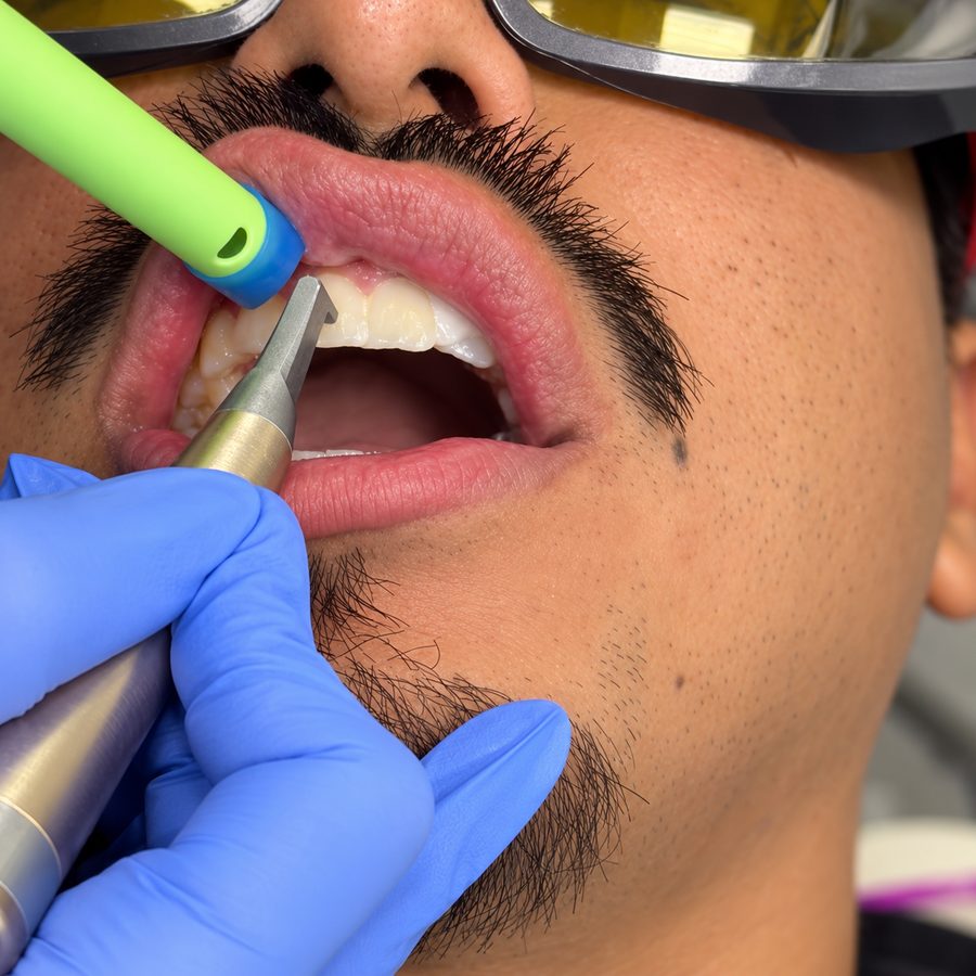Hydrojet wash at TruGlo, the first step of SuperGlo whitening