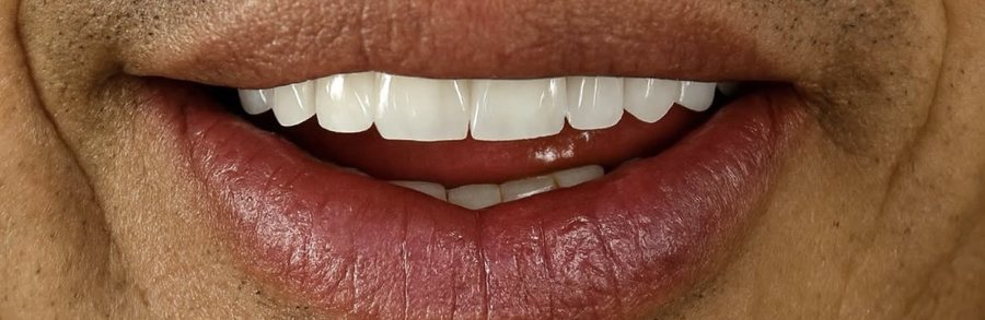 The same smile after dental implants